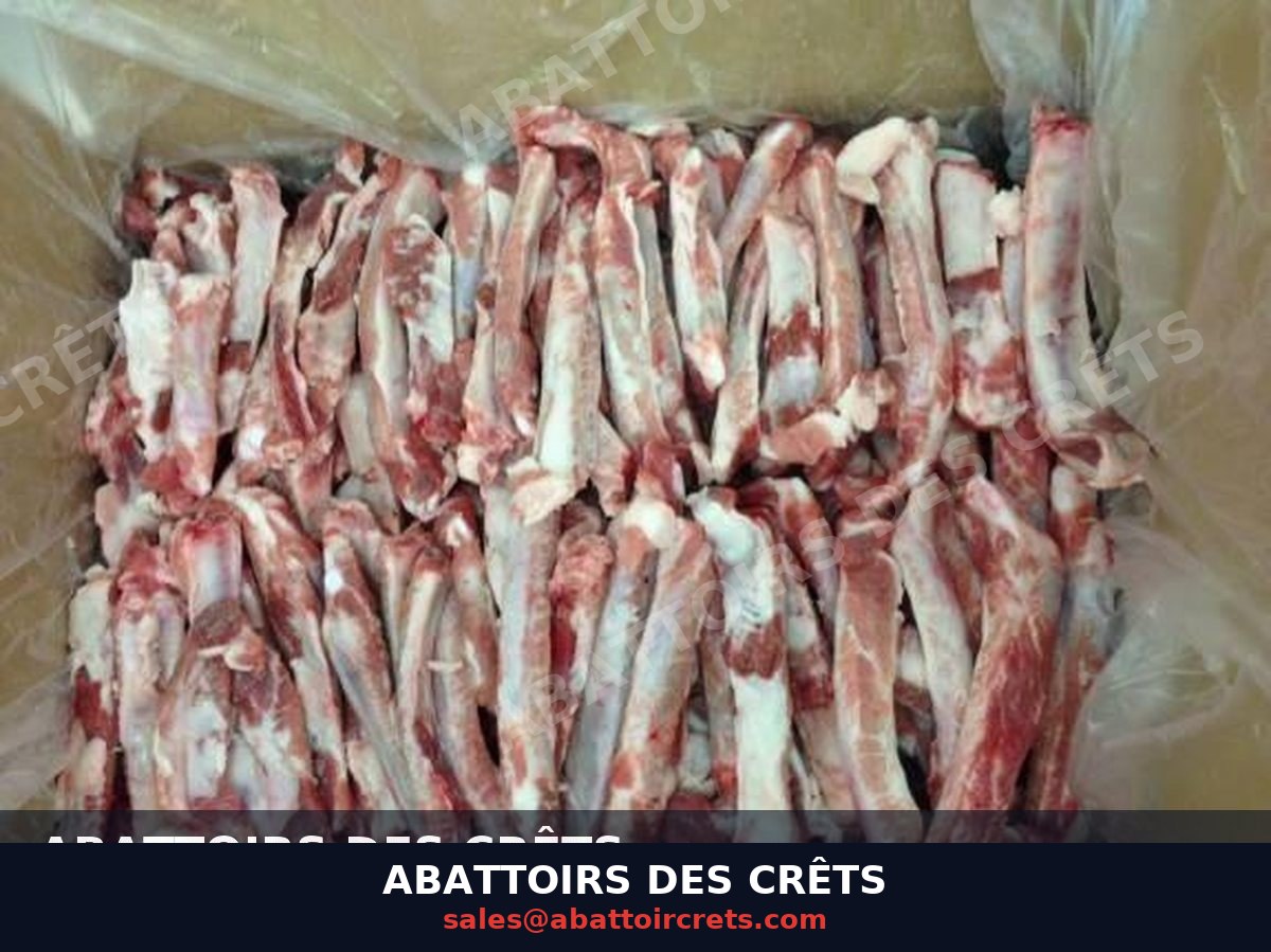 Frozen Pork Blade Bones, 45–55% Meaty — French pork, Frozen (BN-009)
