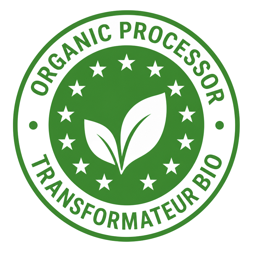 European organic agriculture processor certification badge audited by Ecocert