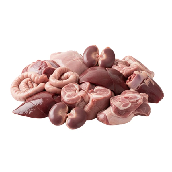 Frozen French pork by-products and offal — liver, kidneys, hearts and trotters for industrial B2B export